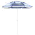 vidaXL Záhradný slnečník 240 cm 170T polyester Modrá a biela