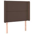 vidaXL Čelo postele so záhybmi hnedé 103x16x118/128 cm umelá koža