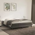 vidaXL Matrac s taštičkovými pružinami stredná tvrdosť tmavosivý 160x210x20 cm zamat