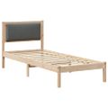 vidaXL Rám postele Tmavo šedá 80 x 200 cm Masívne borovicové drevo