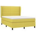 vidaXL Boxspring posteľ s matracom zelená 140x190 cm látka