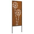 vidaXL Záhradná clona na súkromie Rezací Hrdzavý 50 x 140 cm