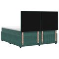 vidaXL Posteľ boxspring s matracom Tmavozelená 180 x 200 cm Zamat