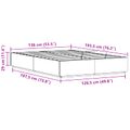 vidaXL Posteľový rám s úložným priestorom Prírodná 135 x 190 cm