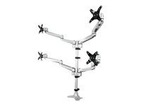 Heavy-duty VESA Mount (ARMQUADPS) - Montážna súprava - nastaviteľné rameno - pre 4 monitory - hliník - strieborná - veľkosť obrazovky: 13"-27" - upevniteľné na stôl - kompatibilné s TAA