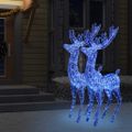 vidaXL XXL Akrylové vianočné soby 250 LED 2 ks 180 cm modré