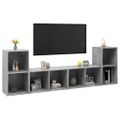 vidaXL TV skrinky 4 ks, betónovo sivé 72x35x36,5 cm, kompozitné drevo