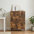 vidaXL Servírovacia skriňa Dymový dub 66 x 34,5 x 92 cm