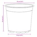 vidaXL Kulatý kvetináč 100 ks Tehlová Ø 15 x 13 cm Plast