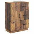vidaXL Servírovacia skriňa so zásuvkou Staré drevo 66 x 34,5 x 87 cm
