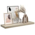 vidaXL Plávajúca nástenná polica, dubová 80x23,5x3,8 cm, MDF