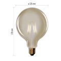 LED žiarovka Vintage G125 / E27 / 4,5 W (40 W) / 420 lm / teplá biela