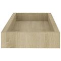 vidaXL Terasové nástenné police 2 ks dub 40x15x4 cm MDF