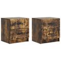 vidaXL Nočný stolík 2 ks Dymový dub 43 x 34,5 x 44,5 cm