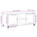 vidaXL TV skrinka antracit 100,5x39x43,5 cm oceľ