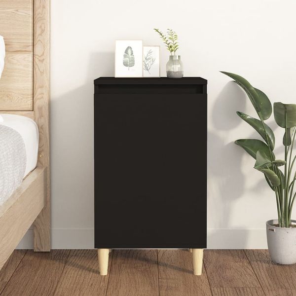 vidaXL Nočný stolík čierny 40x35x70 cm spracované drevo