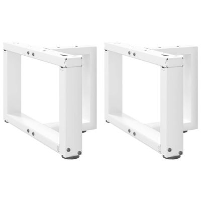 vidaXL Nohy konferenčného stolíka v tvare T, 2 ks, biele, 50x25x(30-31) cm, oceľové