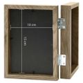 vidaXL Dvojitý fotorámik kolážový bledohnedý 2x(10x15 cm)