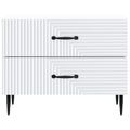 vidaXL Nočný stolík Biela 62 x 34,5 x 47,5 cm Kompozitné drevo