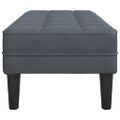 vidaXL lavička s vankúšom Tmavo šedá 113 x 57 x 39 cm Zamat
