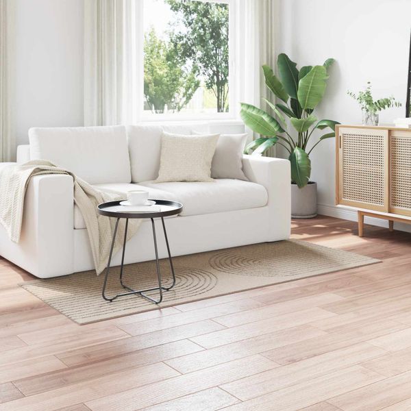 vidaXL Kusové koberce Obdĺžnikový GALATI Béžová 150 x 80 cm Polyester