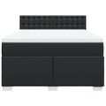 vidaXL Boxspring posteľ s matracom čierna 160x200 cm umelá koža