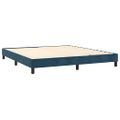 vidaXL Posteľný rám boxsping s matracom tmavomodrý 180x200 cm zamat
