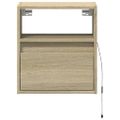 vidaXL TV nástenné skrinky s LED svetlami 2 ks dub sonoma 41x31x45 cm
