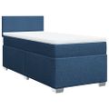 vidaXL Posteľný rám boxspring s matracom modrý 90x200 cm látka