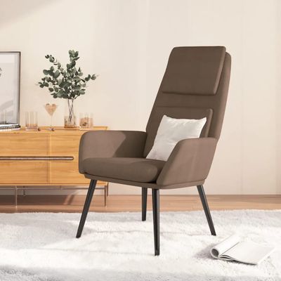 vidaXL Relaxačné kreslo sivohnedé látkové