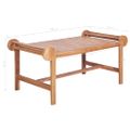 vidaXL Konferenčný stolík 100x50x45 cm tíkový masív