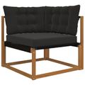 vidaXL Vankúš na vonkajšiu pohovku Polyester Čierna 68,5 x 68,5 cm