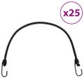 vidaXL Bungee šnúry s reflexnými pásikmi a háčikmi 25 ks 59 cm