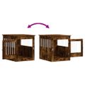 vidaXL Nábytková prepravka pre psa dymový dub 64,5x80x71cm komp. drevo