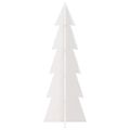 vidaXL Drevený vianočný stromček biely 112 cm masívna borovica