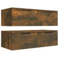 vidaXL Nástenné skrinky 2 ks dymový dub 68x30x20 cm spracované drevo