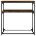 vidaXL Konzolový stolík dymový dub 75x35,5x75 cm kompozitné drevo