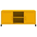 vidaXL TV skrinka horčicovožltá 100,5x39x43,5 cm oceľ