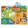 Obrovské hmatové puzzle Farma 12 ks