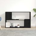 vidaXL Zostava TV skriniek 100 x 24 x 63 cm Čierna Kompozitné drevo