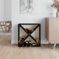 VidaXL Skrinka na víno čierna 62x25x62 cm masívna borovica