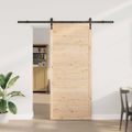 vidaXL Posuvné dvere 80 x 208 cm Borovicový masív Prírodná
