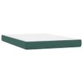 vidaXL Posteľný rám boxsping s matracom tmavozelený 140x220 cm zamat