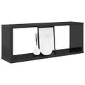 vidaXL Nástenné police 6 ks, lesklé sivé 60x15x23 cm, kompozitné drevo