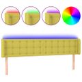 vidaXL Čelo postele s LED zelené 183x16x78/88 cm látka