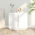 vidaXL Komoda lesklá biela 80x40x75 cm spracované drevo