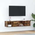 vidaXL TV stolíky 2 ks dymový dub 60x31x25,5 cm spracované drevo