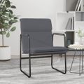 vidaXL Kreslo sivé 55x64x80 cm umelá koža
