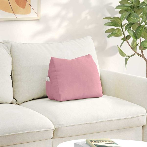 vidaXL Poduška na chrbát Ružová 45 x 20 x 35 cm Kordúrová tkanina