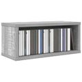 vidaXL Roh na skladovanie CD 2 ks Sivý Sonoma 40 x 17 x 17 cm